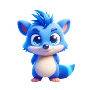 Cartoon Bandicoot mascot full body illustration with transparent background